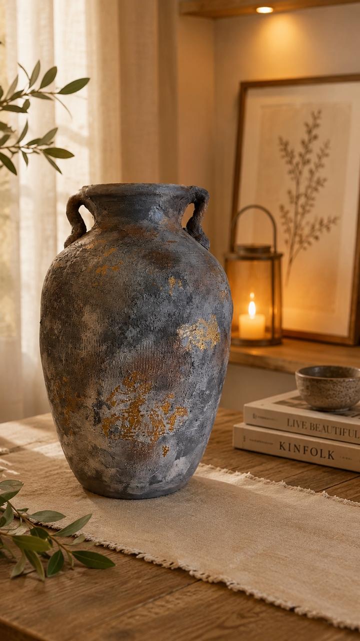 Antique Ash Gold Vase