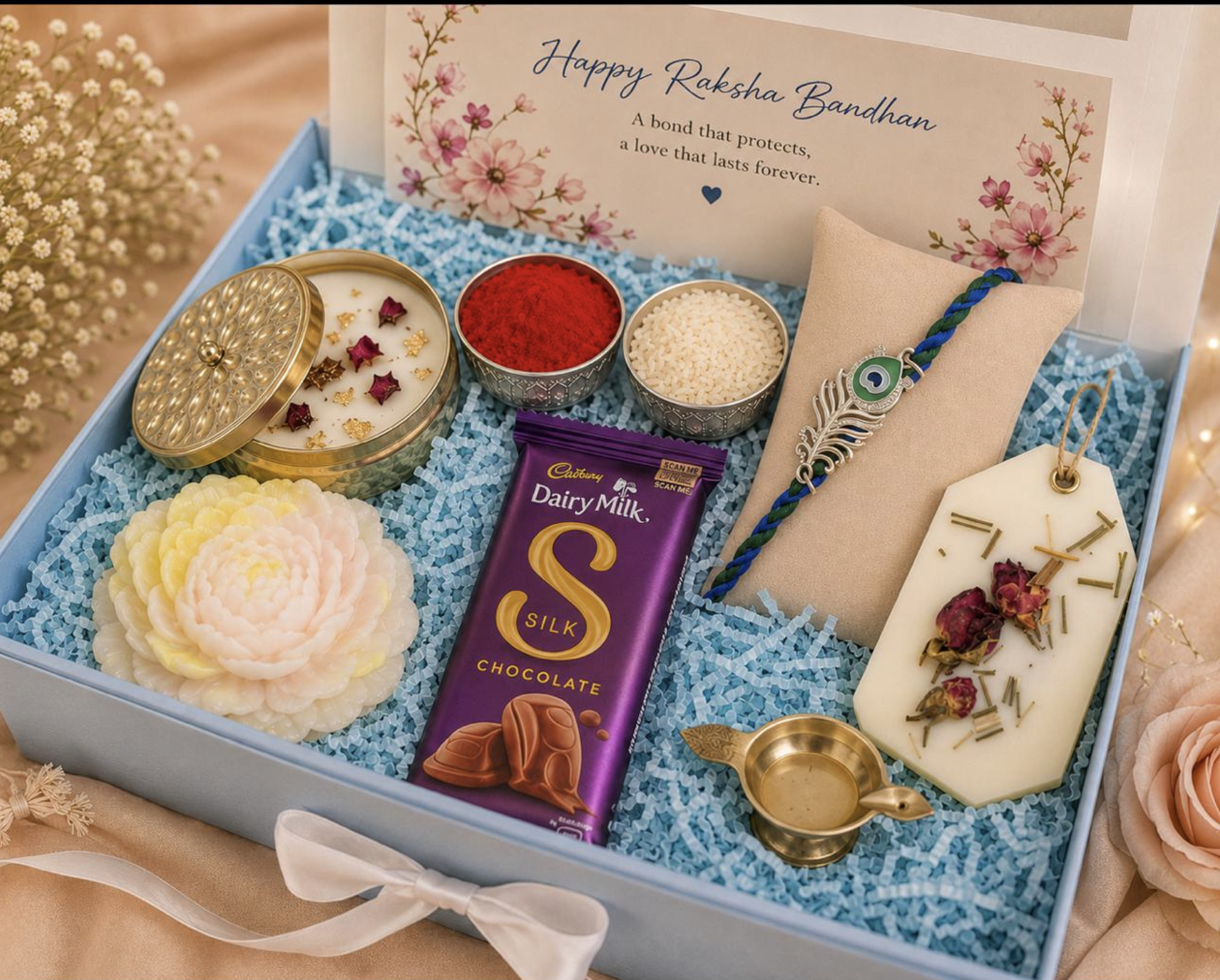 Ivory Rakhi gifting box