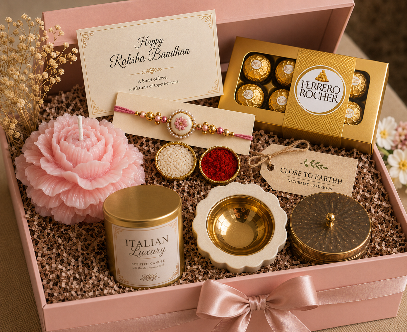 Pink Rakhi gifting box